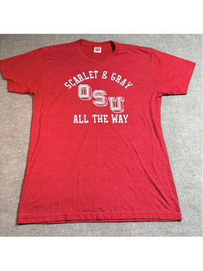 Homage Ohio State Buckeyes Scarlet & Gray All The Way OSU Red XL Tshirt